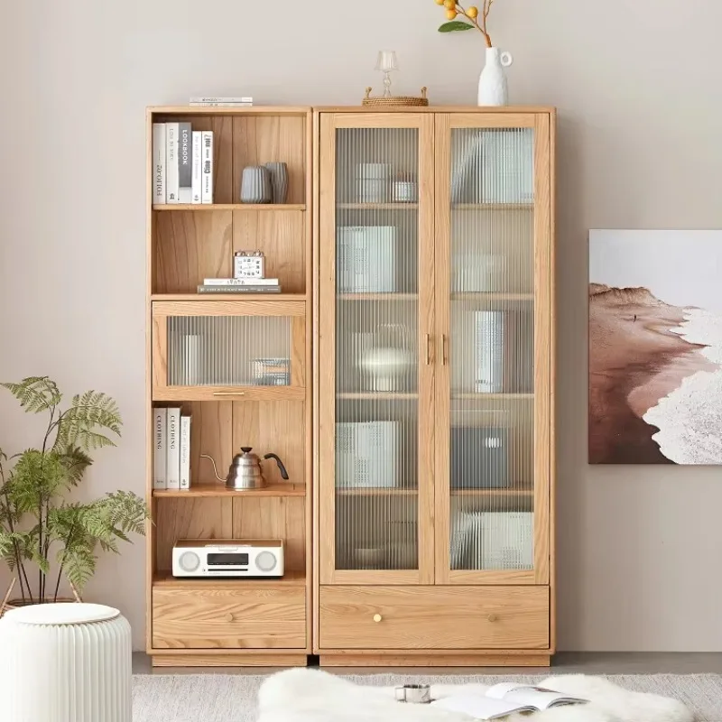 

Simple modern solid wood bookcase, living room furniture rack