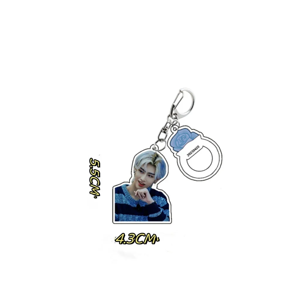 ZB1ZREOBASEONE Cartoon Keyring ZB1 RICKY JIWOONG Cute Bag Pendant Accessories ZHANGHAO HANBIN GunWook  Fans Collection Gifts