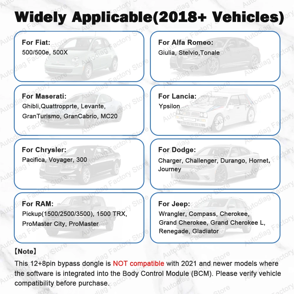 SGW Bypass-Kabel für FCA 12+8 Pin Sicherheits-Gateway-Modul Bypass-Adapter für Chrysler/Dodge/Ram/Jeep/Fiat/Maserati Programmierkabel – Detail 3