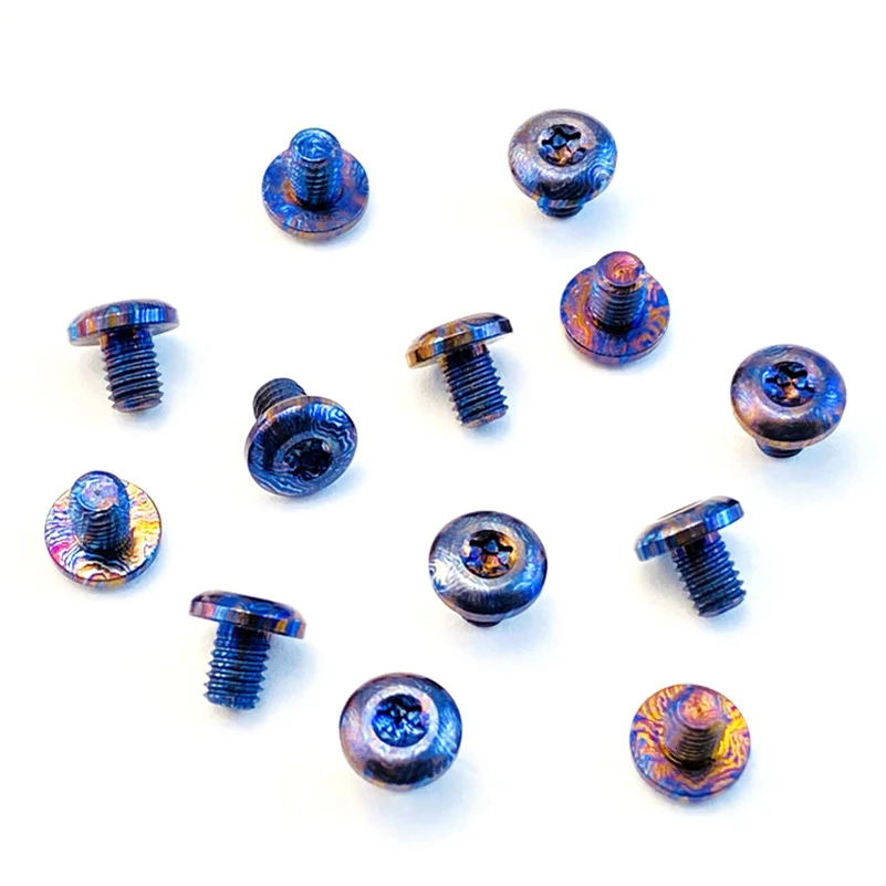 

CNC Timascus Material Knife Handle DIY Making Accessories M4 Thread Screws T10 Torx Button Head Spindle Rivet Nail
