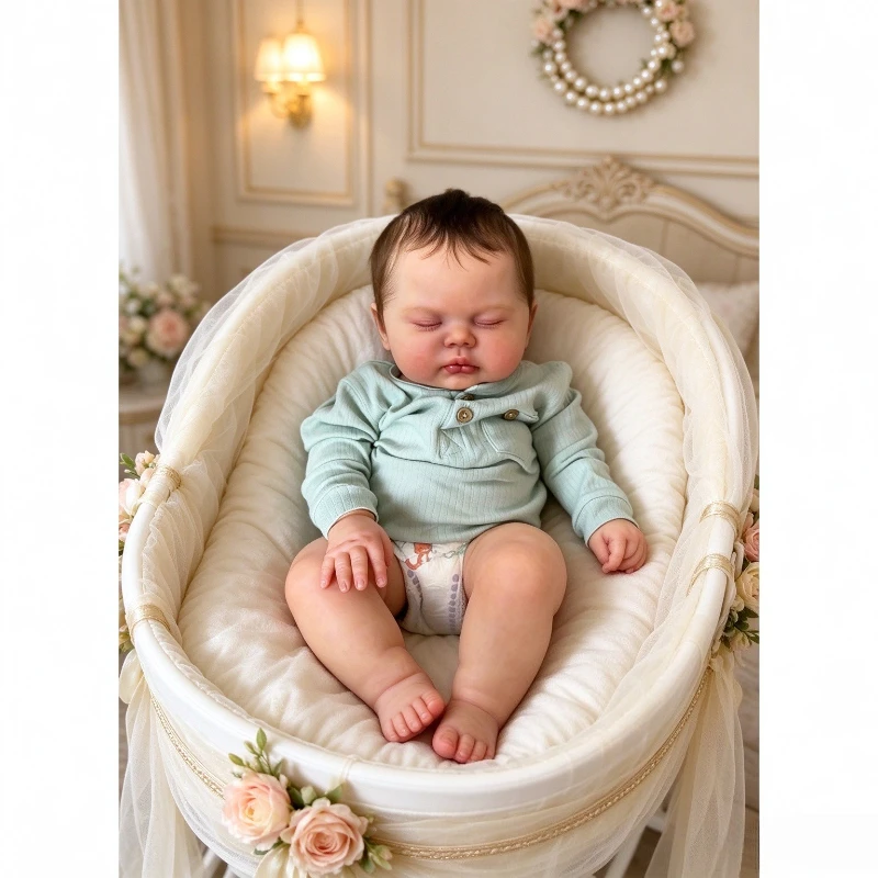 60cm Silicone Reborn Dolls Pickle  Newborn Size Lifelike Baby Multi-Layers Painting 3D Skin with Visible Veins Muñecas Reborn