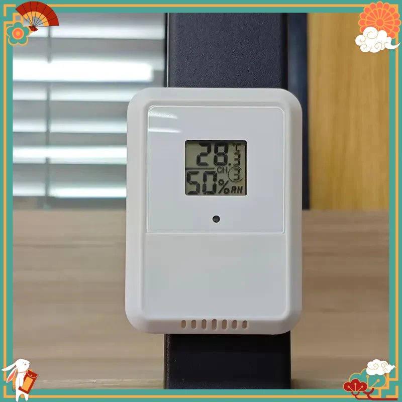 8 Channel Wireless Weather Station Temperature Humidity Monitor with Real Time Alarm Multi Scene Sensor for Indoor