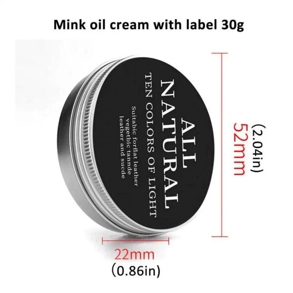 30ML Leather Care Cream Natural Leather Conditioner Genuine Leather Mink Cream Care Oil Refurbishing Restoration Agent