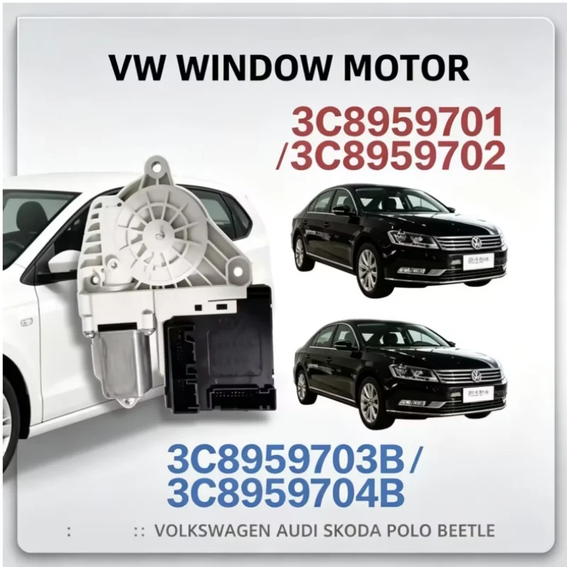 Auto Power Window Motor With ECU Control Module OE Number 3C8959701 3C8959702 3C8959703B 3C8959704B Replacement For VW Audi Skod