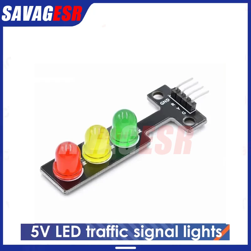 1-50pcs Red Yellow Green Traffic Light Module , 3-Color LED Signal Kit for STEM Education & School Model Projects