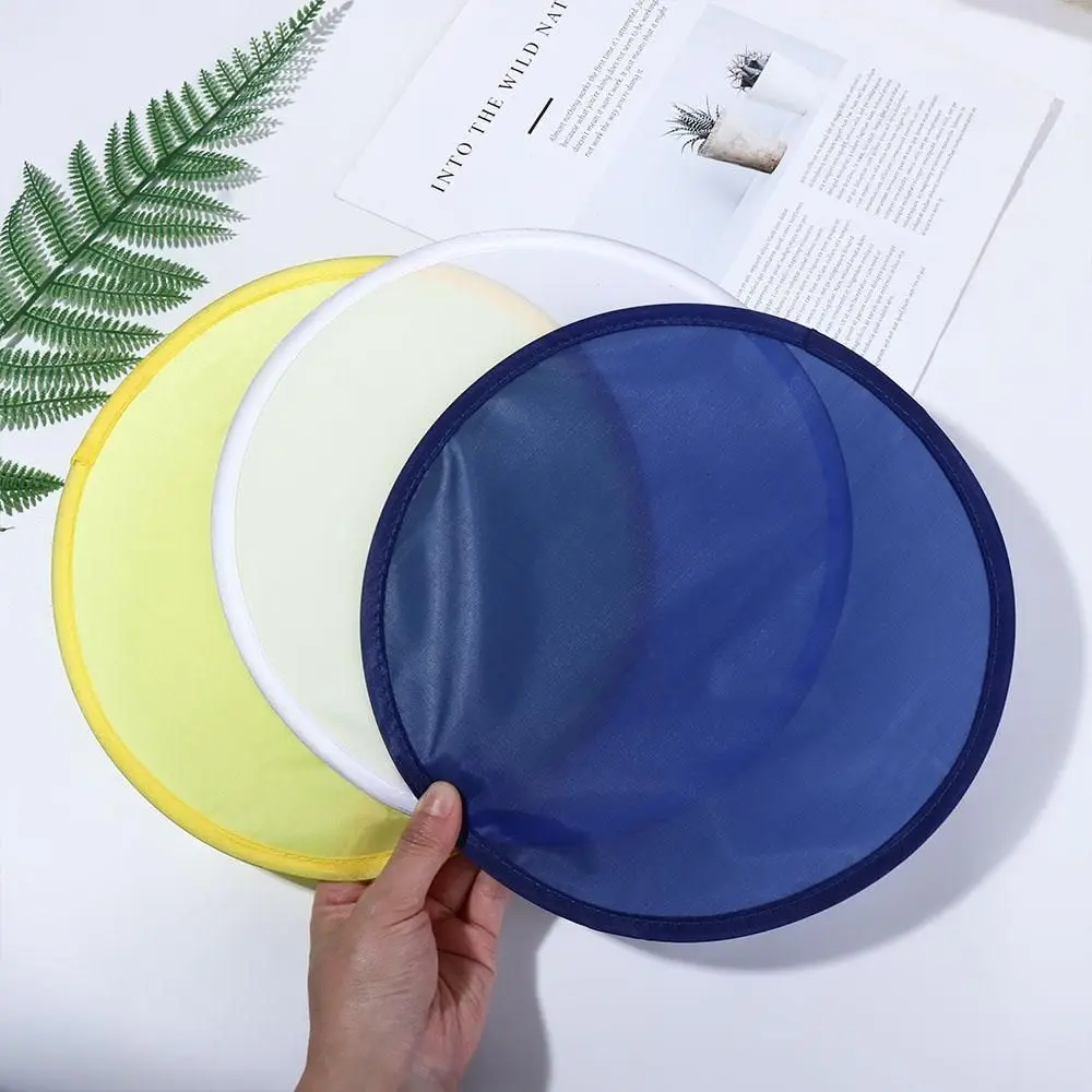 Portable Round Handheld Foldable Dancing Fan Hand Disk Folding Adornment Retro Simple Circular Classic Outdoor Fans with Pocket