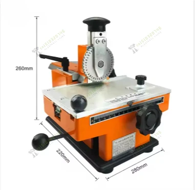 Manual Steel Embossing Machine Small Semi-automatic Metal Name Plate Engraving S Letters Label Printer