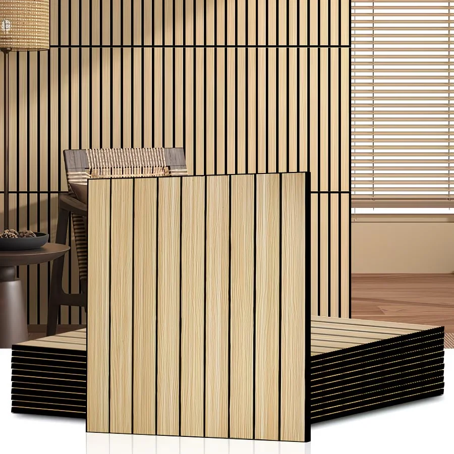 10pcs 3D Retro Grille Board Self-Adhesive Wallpaper Thick Realistic Wood Grain Texture Wall Stickers Refurbishment Indoor