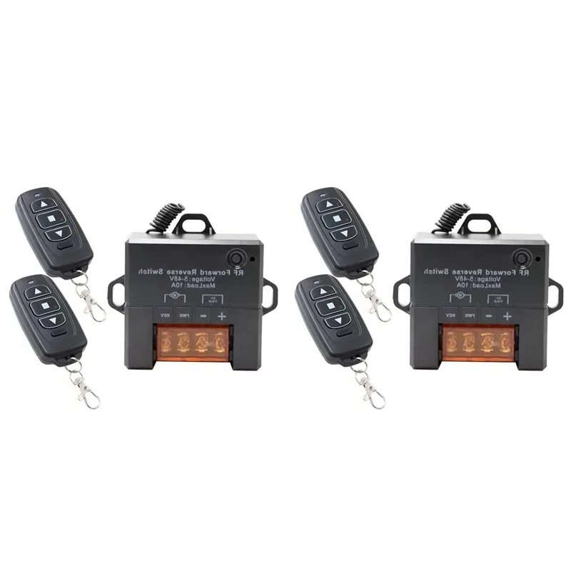 ABAH-2X Forward Reverse Remote Control Switch For DC Motor DC 5V-48V 10A Linear Actuator Winch Solenoid Relay Contactor