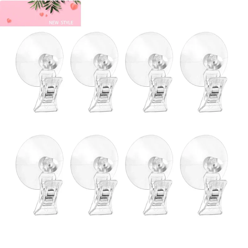 

Home Organization Suction Cup Hook Clips 8pcs Set for Hanging Bathroom Accessory