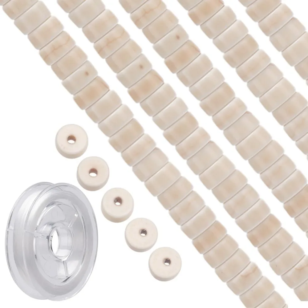 

1 Box 400pcs+ Turquoise Spacer Beads Turquoise Beads 6mm Flat Round Stone Bead Lukcy Turquoise Bead Stone