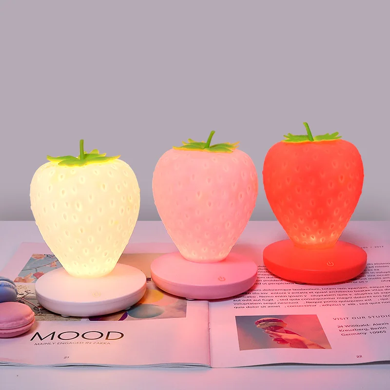 Mijia USB dimmbar LED Nachtlicht Silikon Erdbeer Nachtlicht Nachttisch lampe für Kinder Kinder Geschenk Schlafzimmer Dekoration