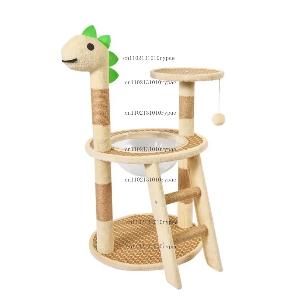 Dinosaur series new small climbing frame flannel rattan mat cat climbing frame does not occupy an area