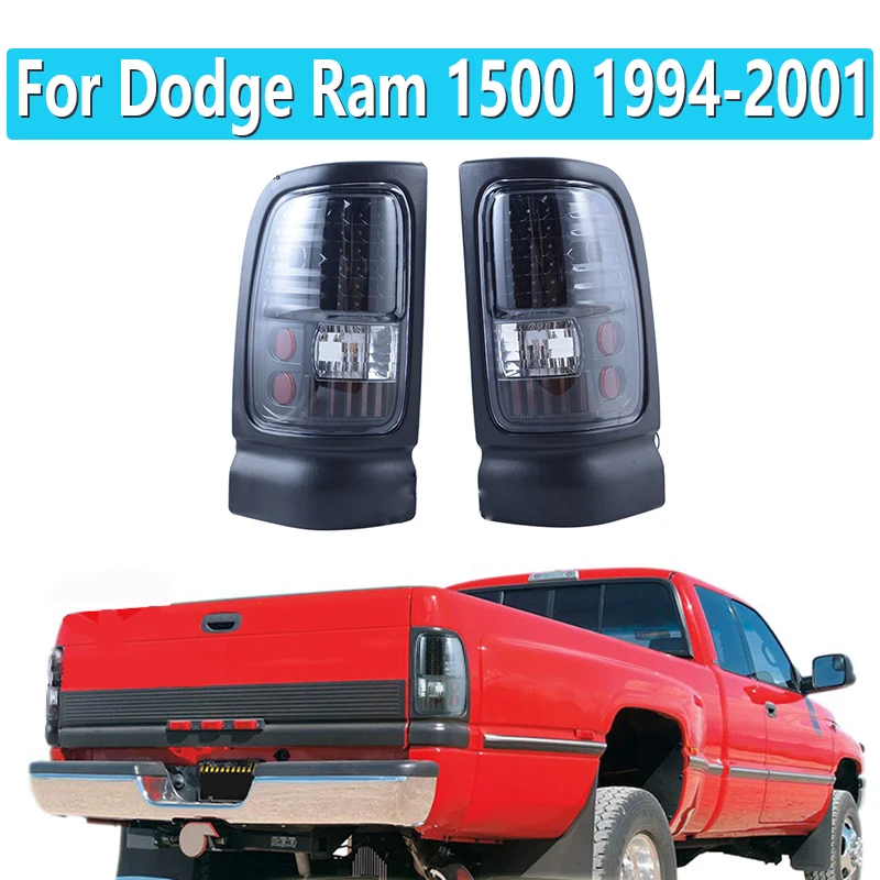 

1 Pair For Dodge Ram 1500 2500 3500 1994-2002 Smoked Rear Left/Right Tail Light Brake Lamp