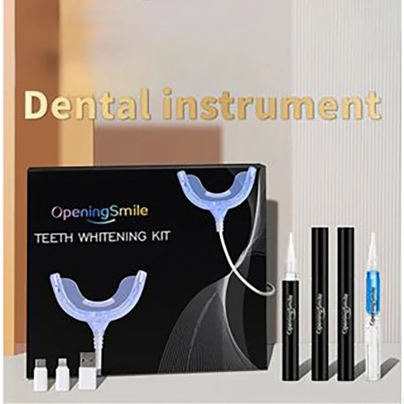 New Hot Sale Teeth Whitening Set Cold Light Beauty Instrument Effectively Removes Yellow Tooth Stains USB Type Lamp