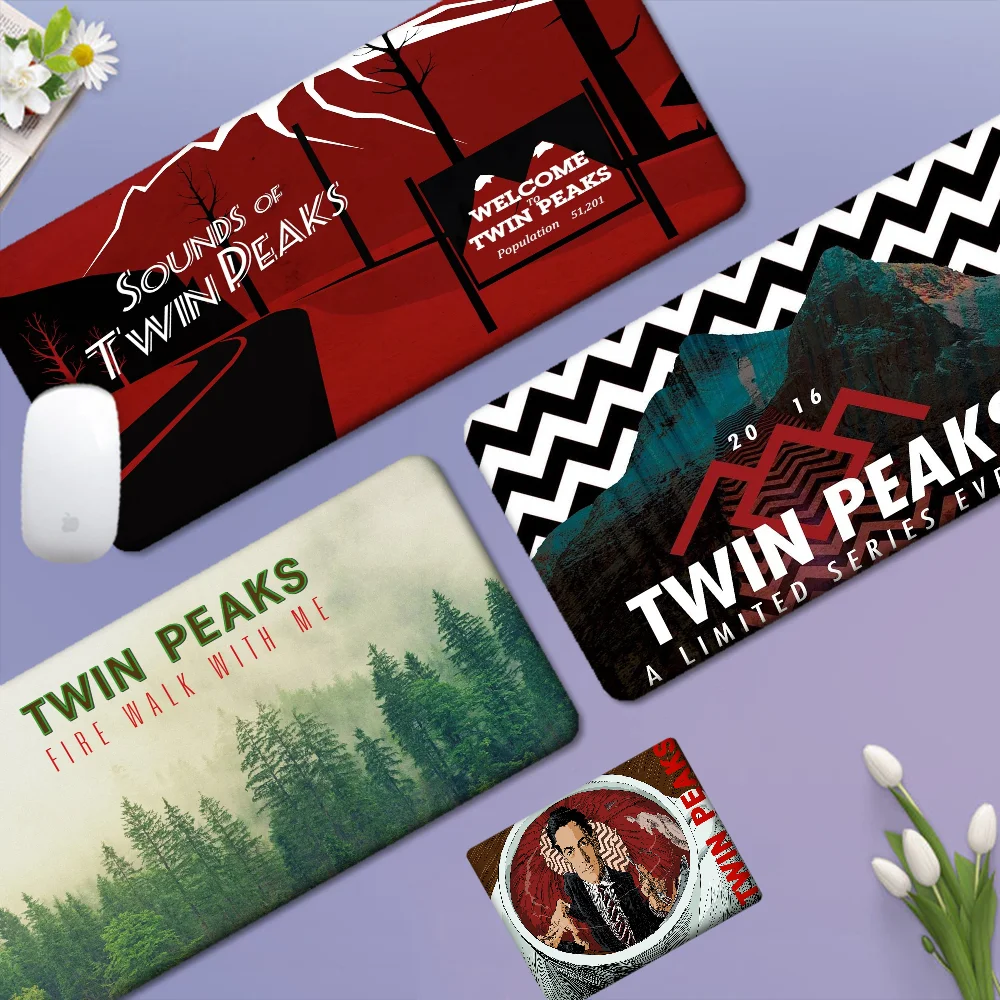 T-TWIN-PEAKS Large XXL Gaming Laptop Computer Desk Mat Mouse Pad Mouse Mat Notbook Mousepad Gamer