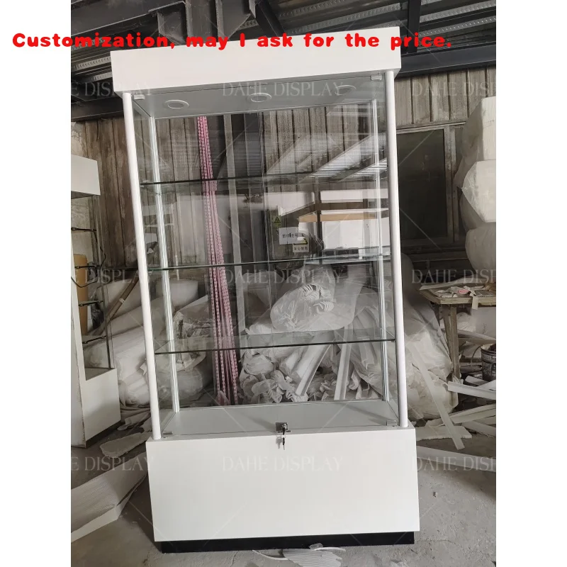 

custom.Shenzhen White Makeup Display Stand Store Glass Display Cabinet Supplier Stores Furniture
