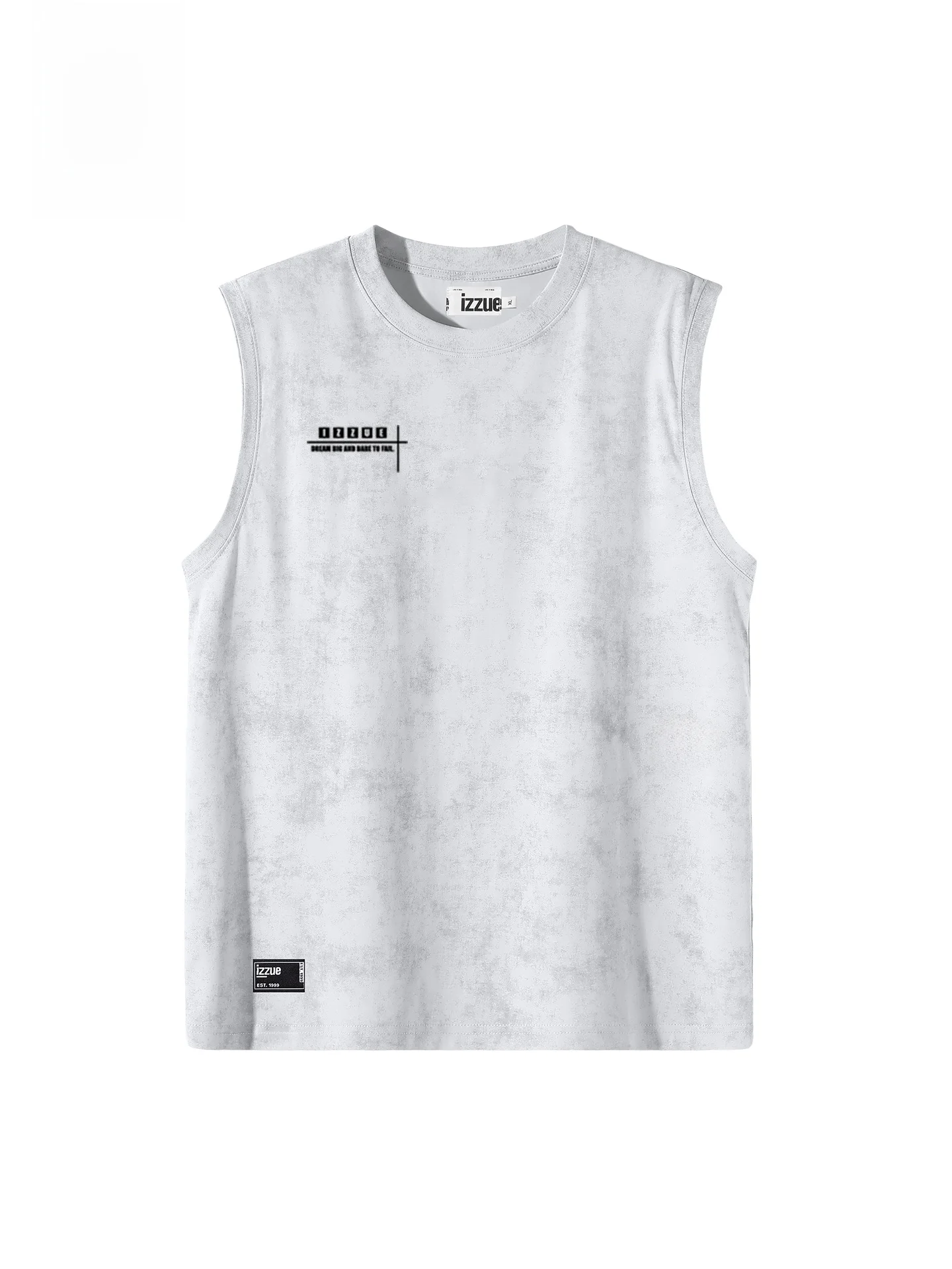 

Izzue American Wax Dye round Ne Svel T-irt Vest Men Summer Loose High Faion Sport oulder 3P Breathable Youth Po...