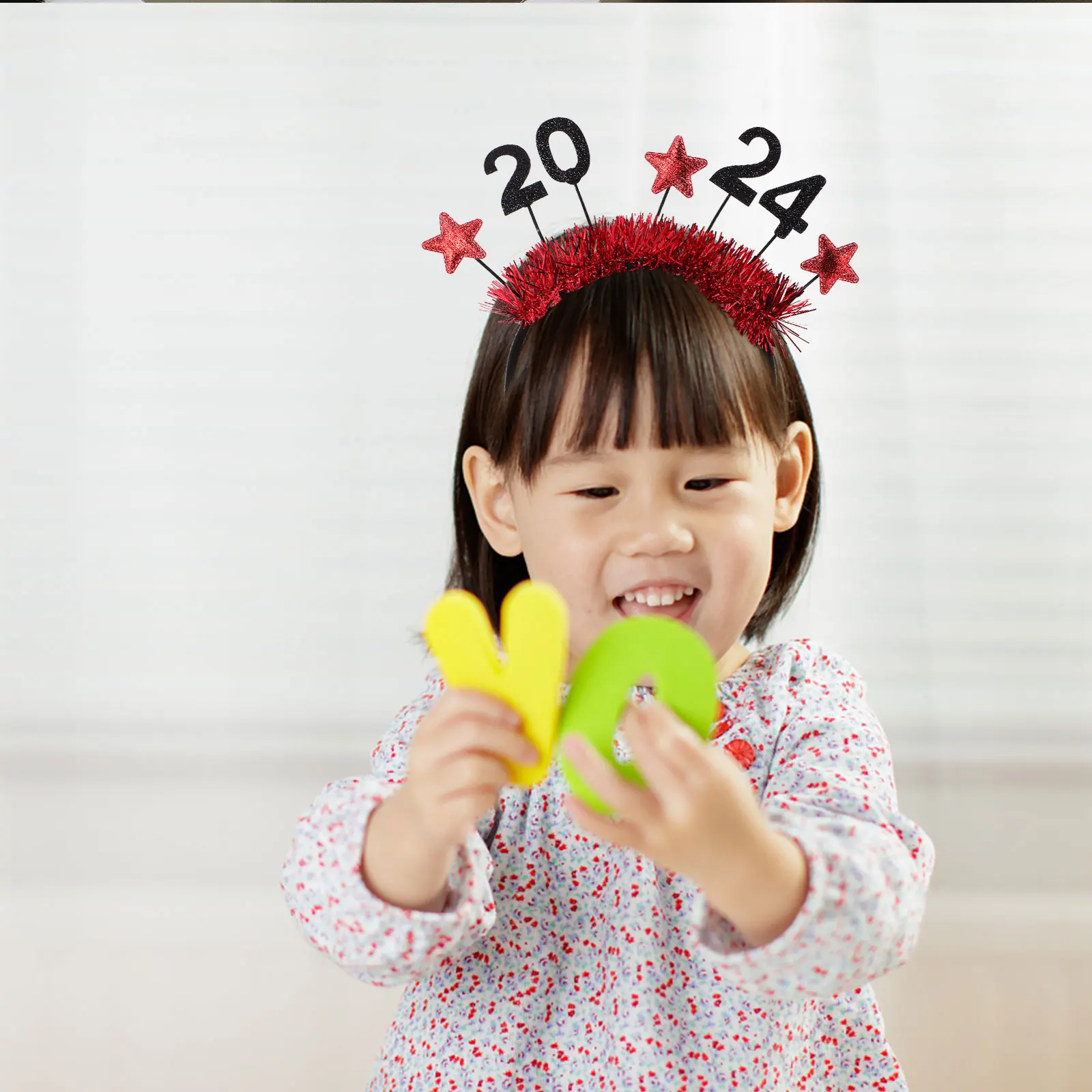 

Fabric New Year Headband 2024 Adult Party Hair Band Funny Headdress Holiday Decoration Photo Accessory