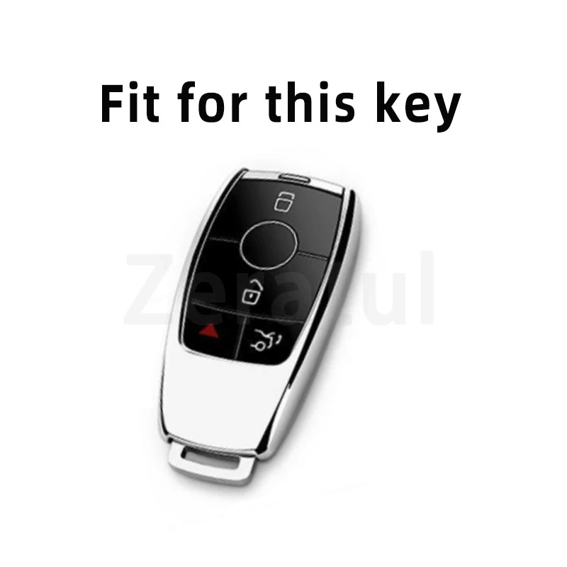 4 Buttons TPU Car Key Case Cover Shell Fob Protector For Mercedes Benz E C S GLC Class E200 E400 E63 W213 S550 S560 C260 A200