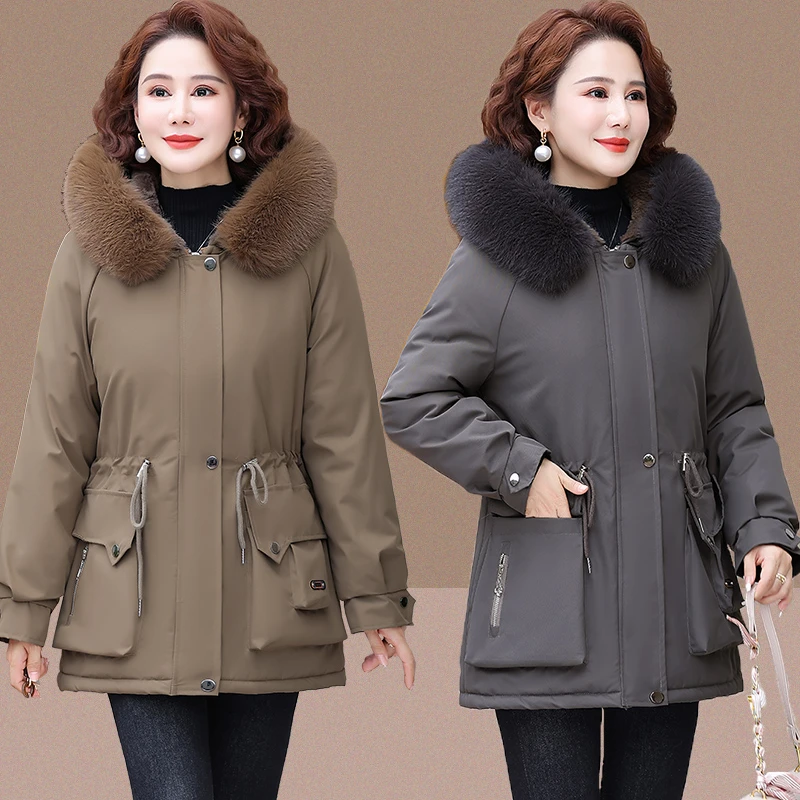 

Новая осенне-зимняя женская хлопковая куртка с подкладкой, повседневное тонкое пальто, парки с капюшоном, ватное теплое пальто, модные парки