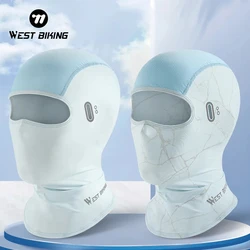 WEST BIKING Summer Cycling Headgear Ice Silk Sunscreen Full Face Mask UPF50+ Anti-UV Photochromic Running Fishing Balaclava Cap