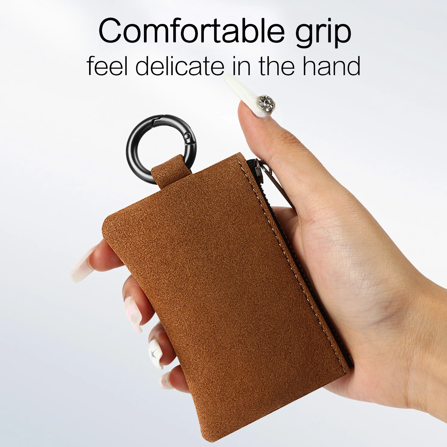 Universal Suede Leather Car Key Case Cover Key Bag For Benz BMW Nissan Hyundai Audi Key Wallet Auto Decor Accessories