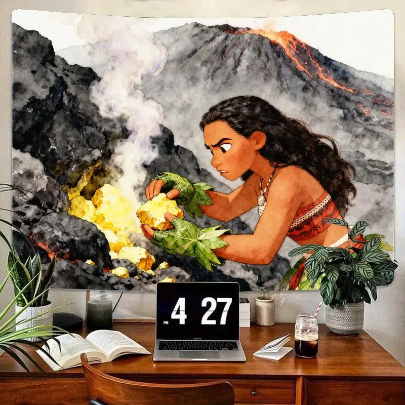 

1PC Disney Moana Te Fiti Adventure Tapestry, Island Princess Wall Art, Polyester Home Decor for Bedroom Living Room Dorm Gift fo