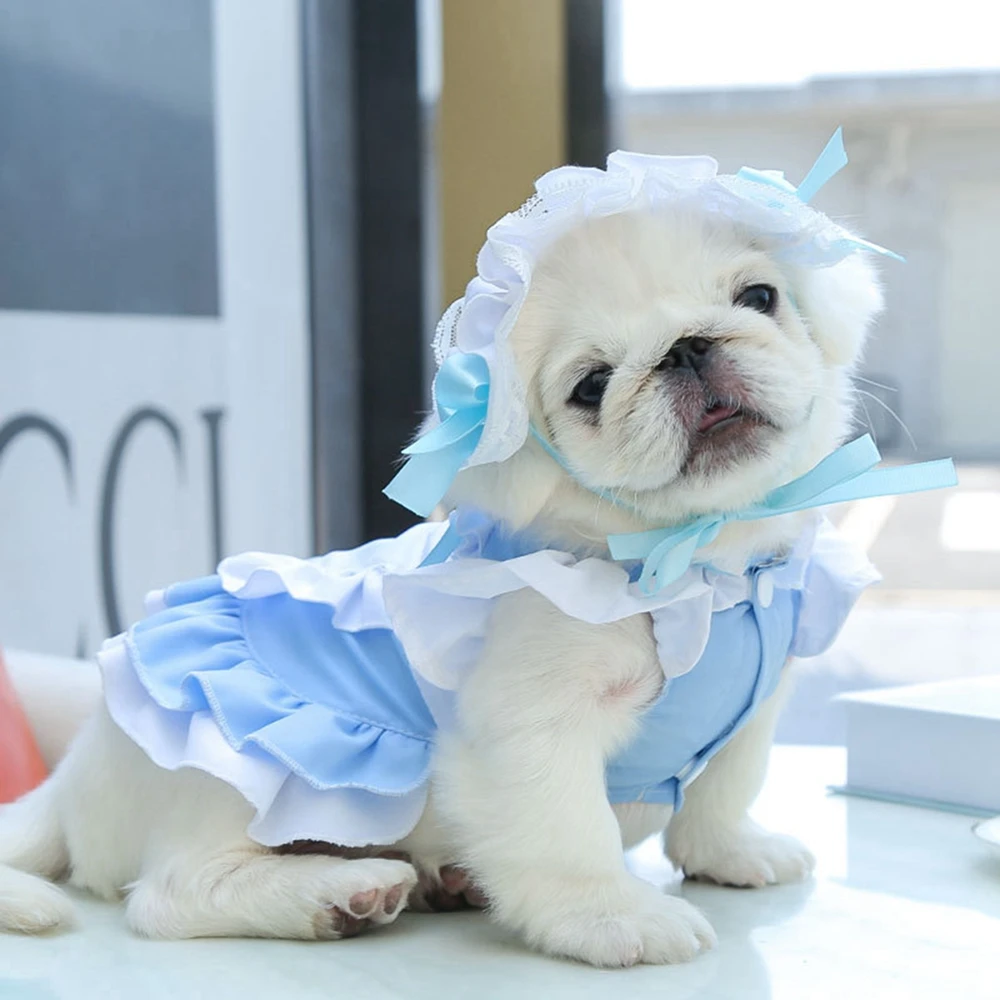 Spring Summer Pet Clothes Dog Maid Dress For Small Dogs Cat Skirt Summer Dog Wedding Dresses for Chihuahua Yorkies Pet Clothing