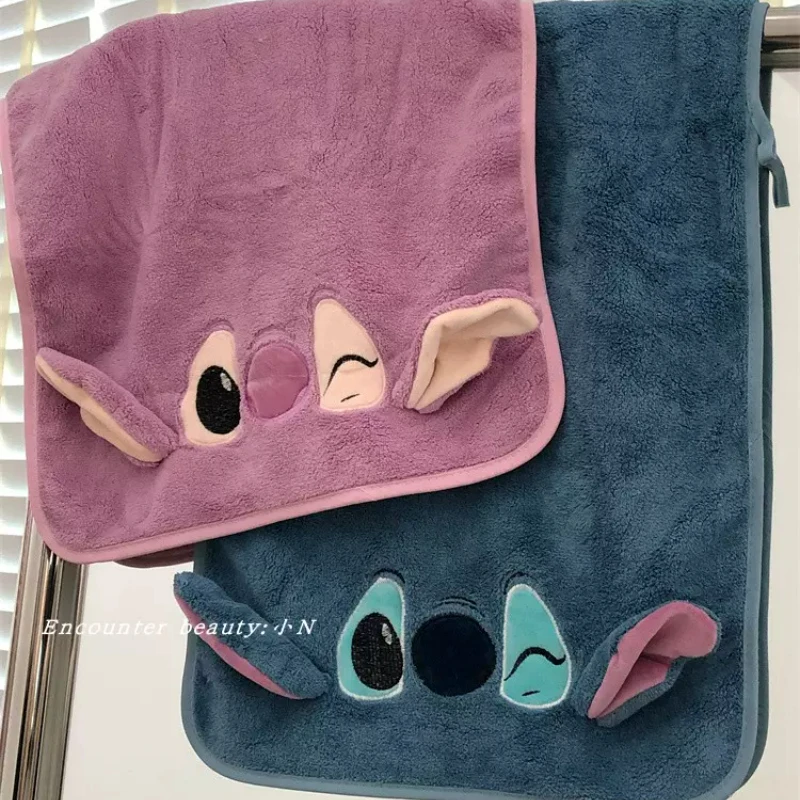 

Stitch Towel Disney Cute Stitch Pattern Rectangular Couple Cartoon Coral Velvet Soft Face Towel Student Face Towels