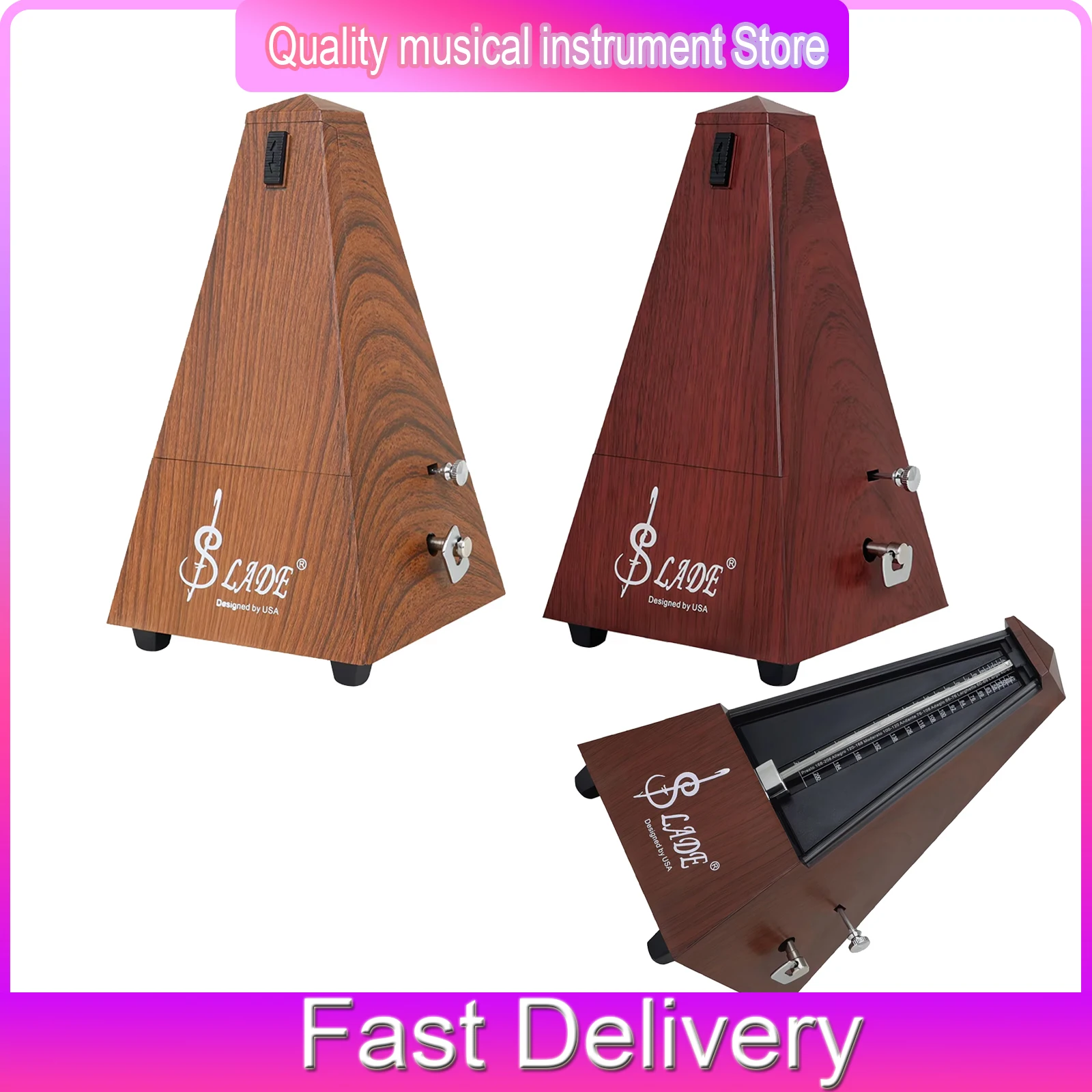 

Механический метроном SLADE: Музыкальный инструмент-ритм-мейкер с колокольчиком для начинающих музыкантов, для гитары, укулеле, фортепиано, инструмент для тренировки ритма