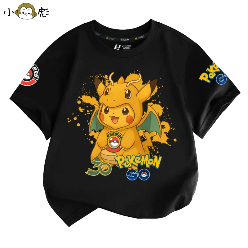 2026 Pok É Mon 30th Anniversary Pikachu ouder-kind T-shirt met korte mouwen voor jongens en meisjes