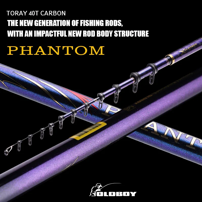 OLDBOY ISO удочки 500 карбоновая морская удочка для окуня 5 м сверхлегкая телескопическая спиннинговая скальная рыбалка для серфинга для морской рыбалки побережья