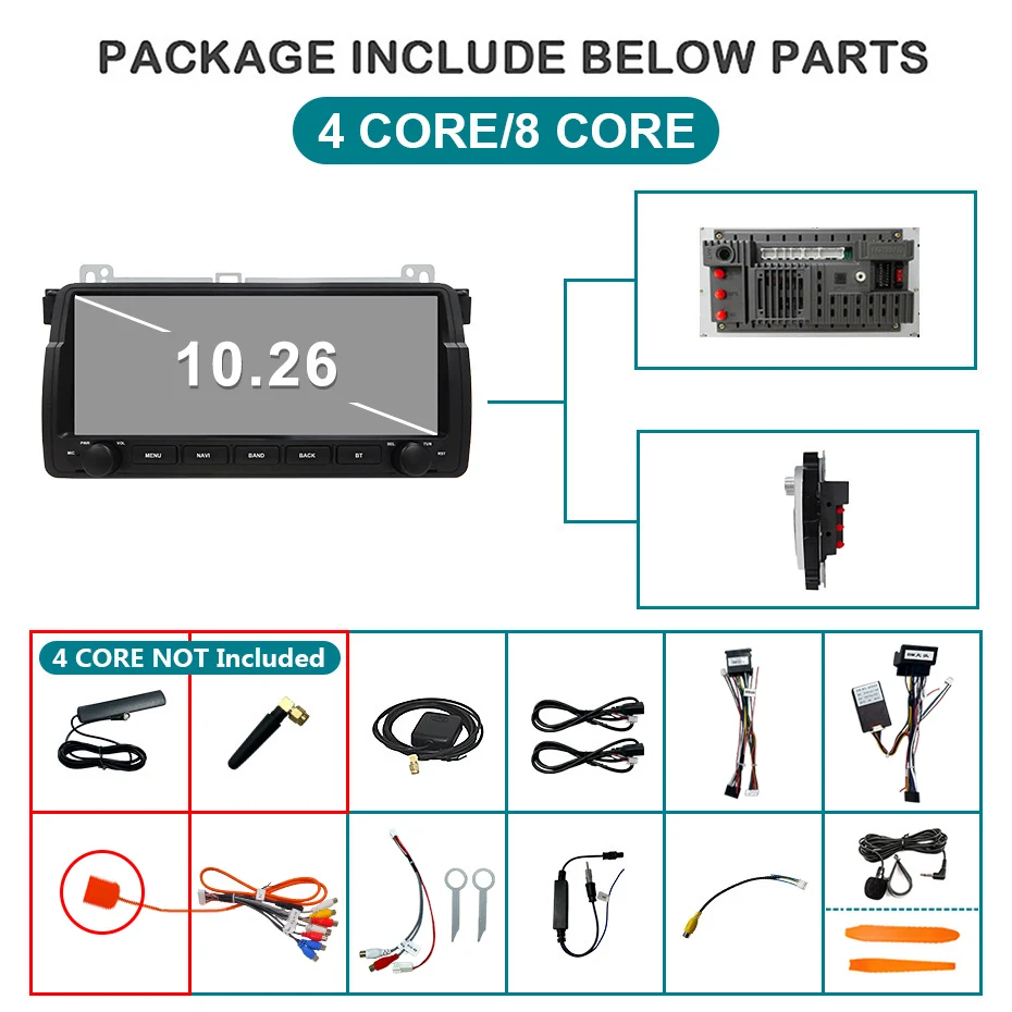 10,26 ''Multimedia Bildschirm Android 15 AUTO CarPlay Auto Radio Für BMW E46 M3 Rover 75MG ZT 1998-2006 Autoradio Navigation 2DIN BT – Detail 3