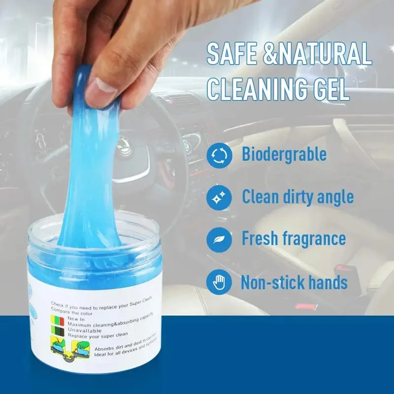 Car Cleaning Gel Multifunctional Air Vent Outlet Dashboard Laptop Magic Cleaning Tool Wash Mud Dust Remover Dirt Clean Windows