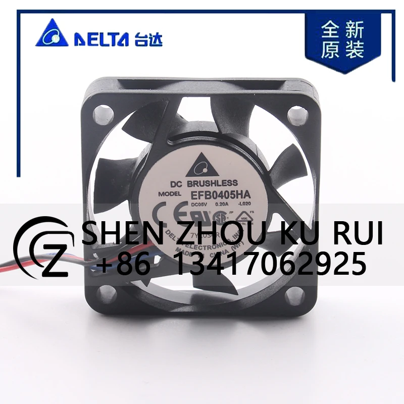 Delta 12V 24V 48V DC 5V 0.20A AC EC 4010 40X40X10MM 4CM monitor fuente de alimentación del servidor doble bola tres cables EFB0405HA ventilador de refrigeración
