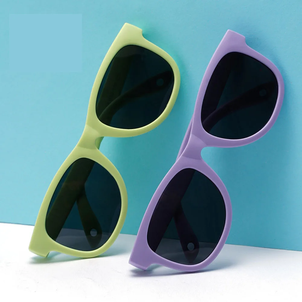 Flexible Frame Sunglasses Fashionable  Square Sunglasses Newborn Sunglasses Bendable For Sun Cycling Travel