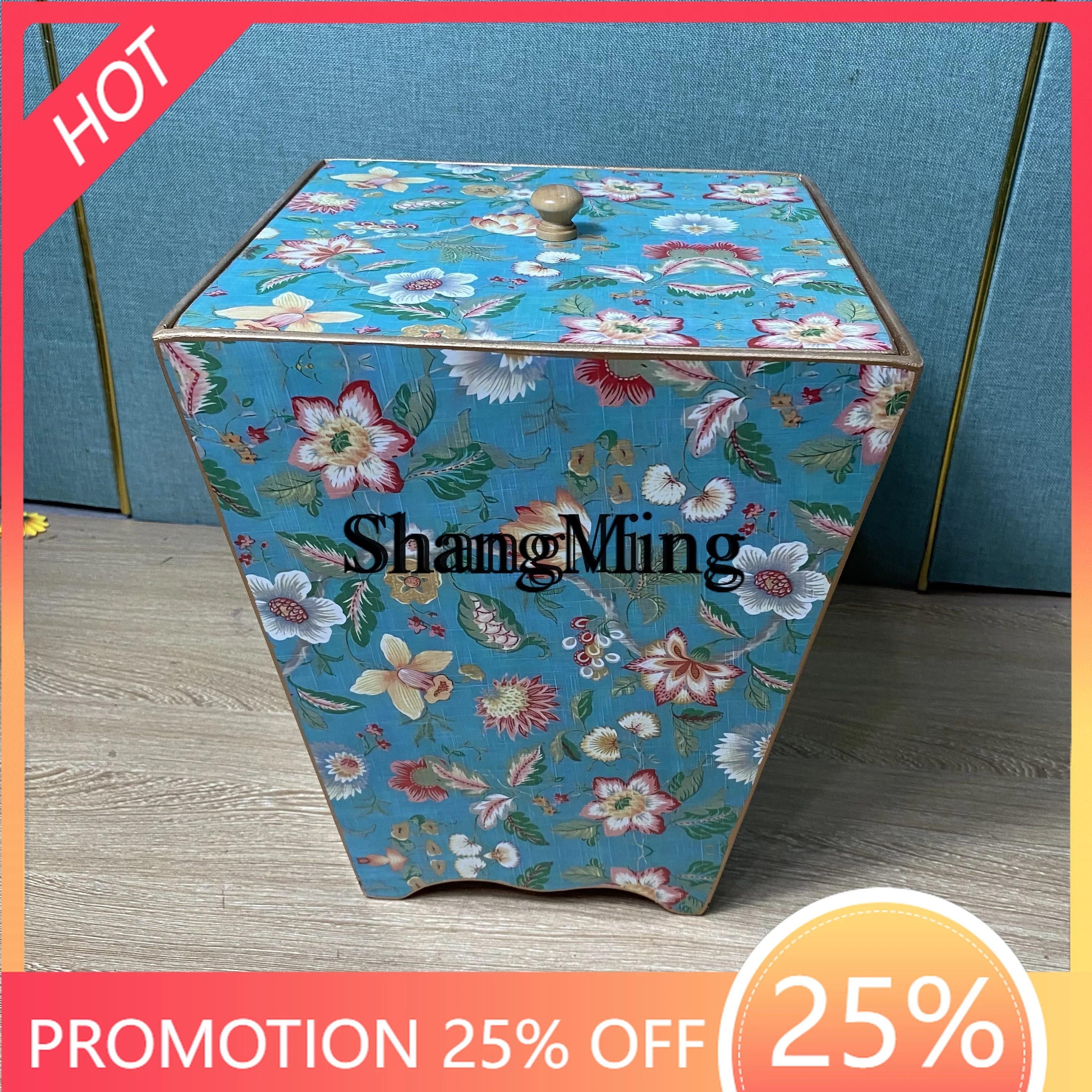 FG good-looking pastoral style, household storage bin, garden trash can pastoral style trash can