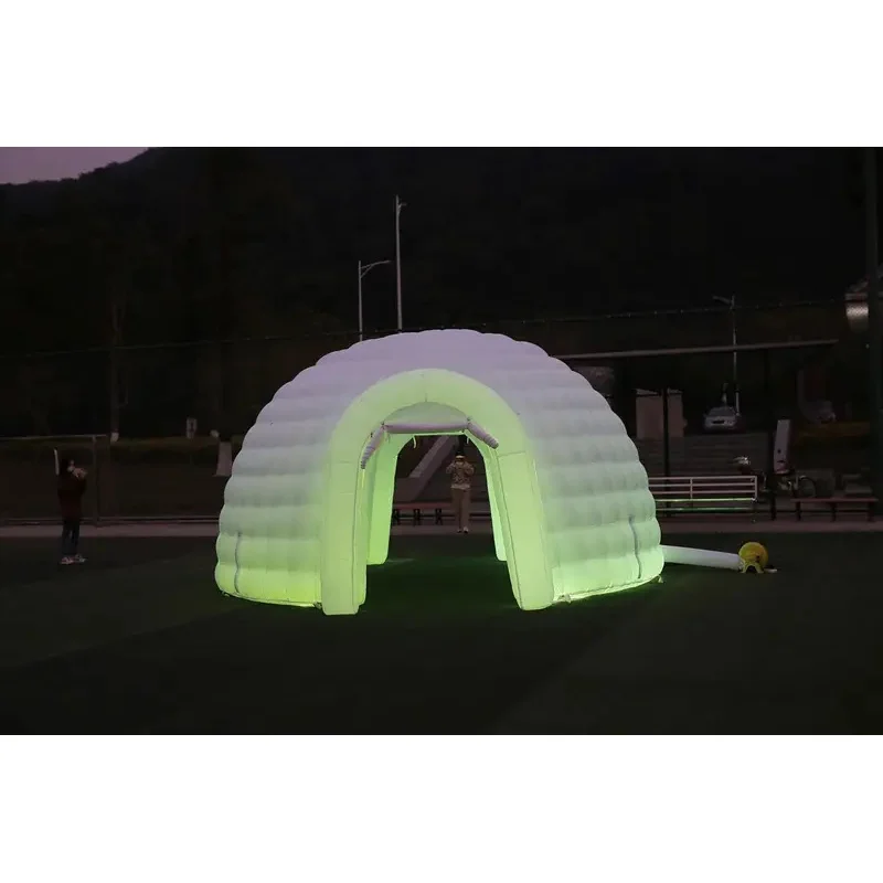 16.5ft dia Opblaasbare Iglo Dome Tent met Luchtblazer, Outdoor twee deuren Dome Tent Draagbare Nachtclub Party Tent Event Room