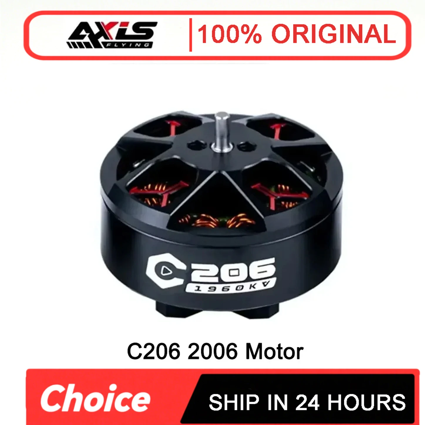 Axisflying 3.5 Inch C206 2006 Brushless Motor 1960KV 12N14P 6S 1.5mm Shaft For FPV RC Racing Drone Quadcopter Accessories
