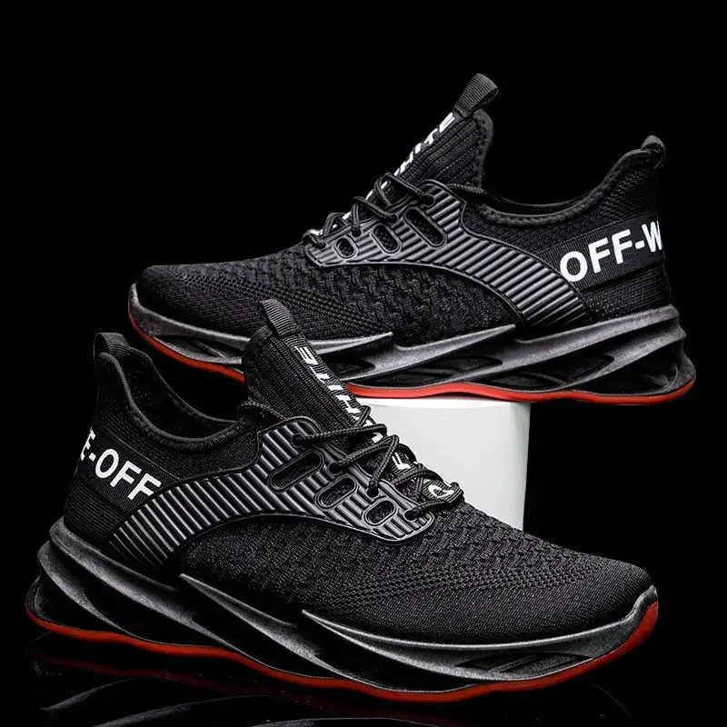 Foreign Trade Men's Shoes 2024 Summer New Fashion Casual Shoes Men's Blade Running Shoes Trend Flying Weaving Sports Men's