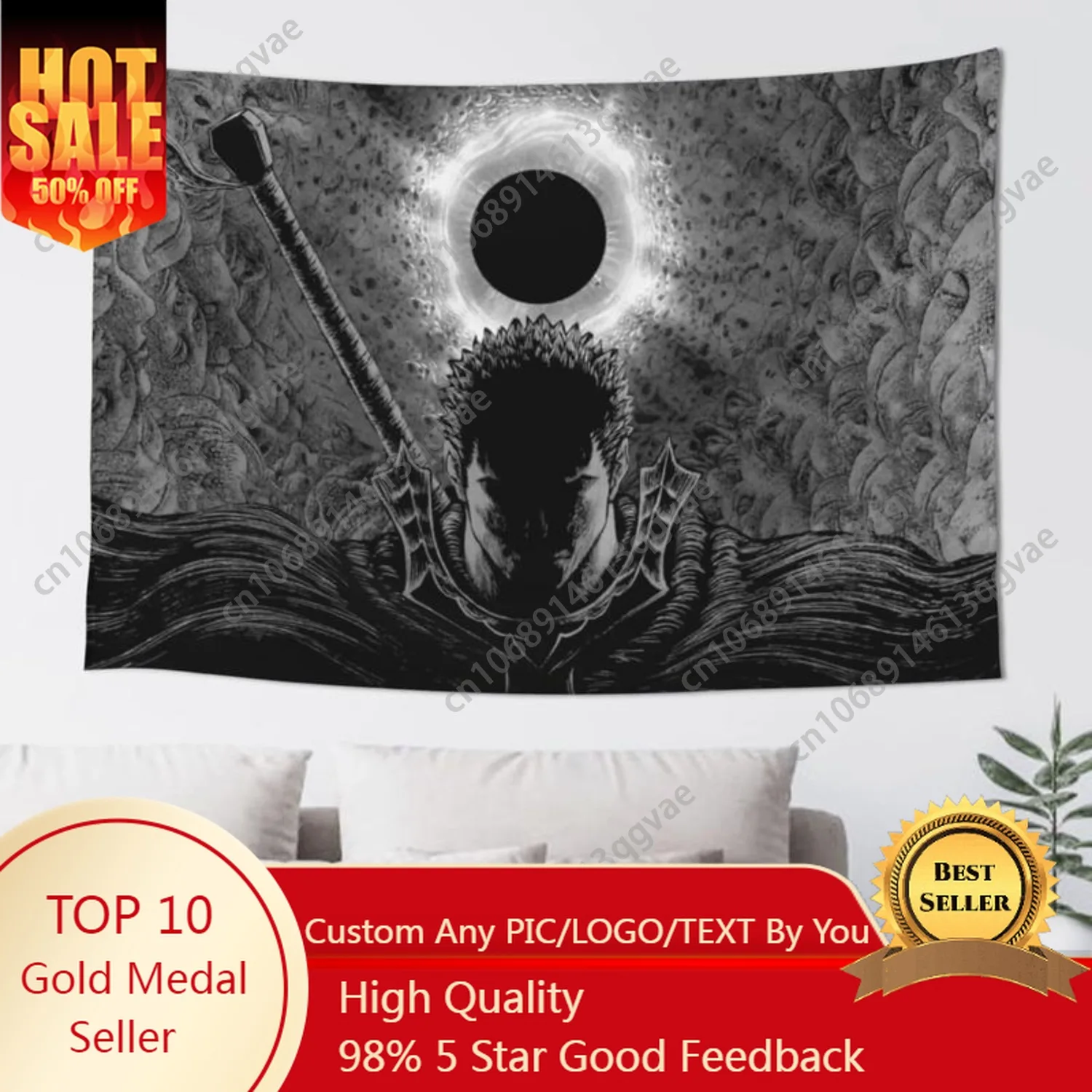 

Anime Tapestry Wall Hanging Home Decoration Lightweight Wall Dormitory Living Room Backdrop Poster Decorative Custom Decoration