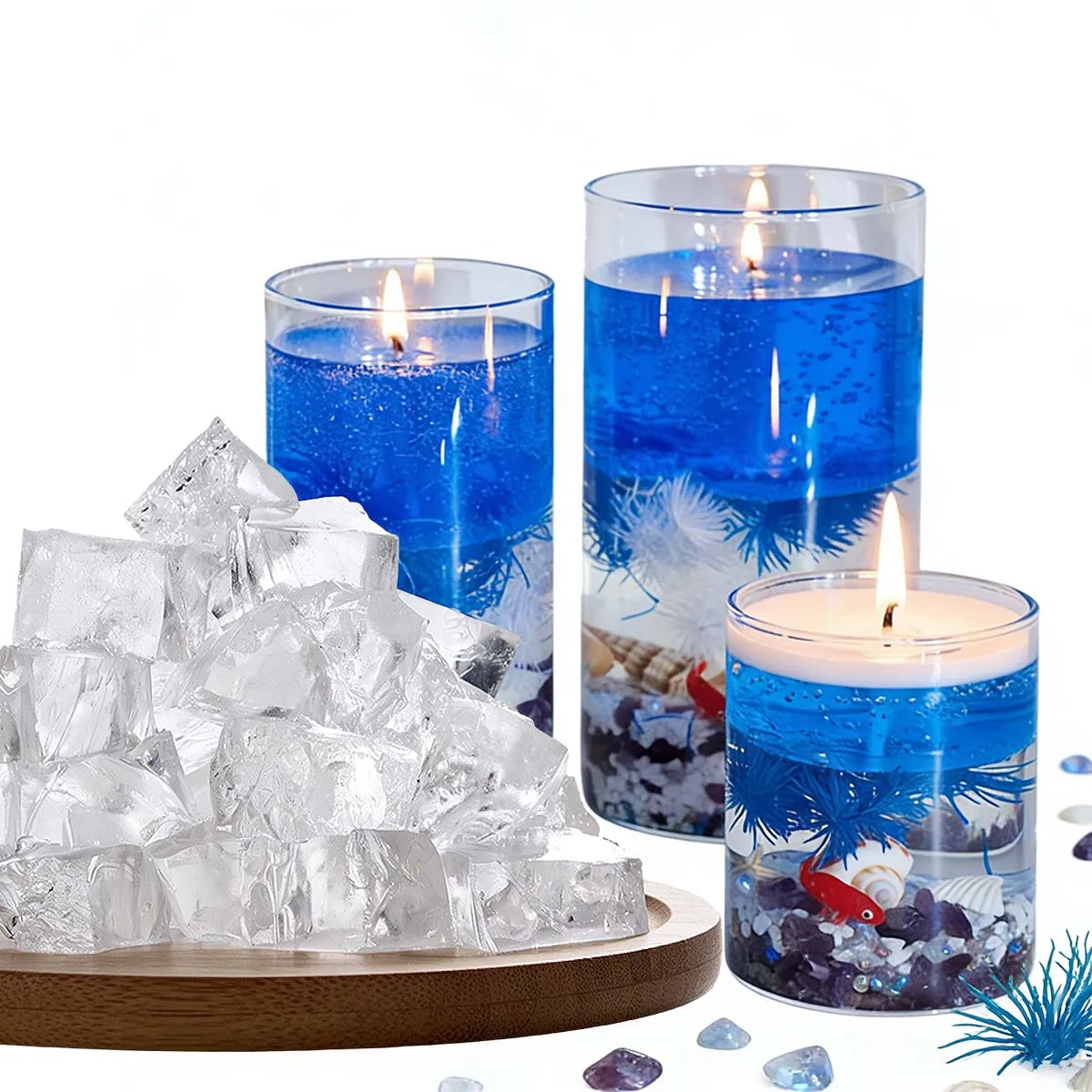 Cera de Gel Transparente de 100g/500g/1000g para Fabricación de Velas, Material de Cera de Gel Cristalino para Velas Artesanales, Suministros para Velas Aromáticas
