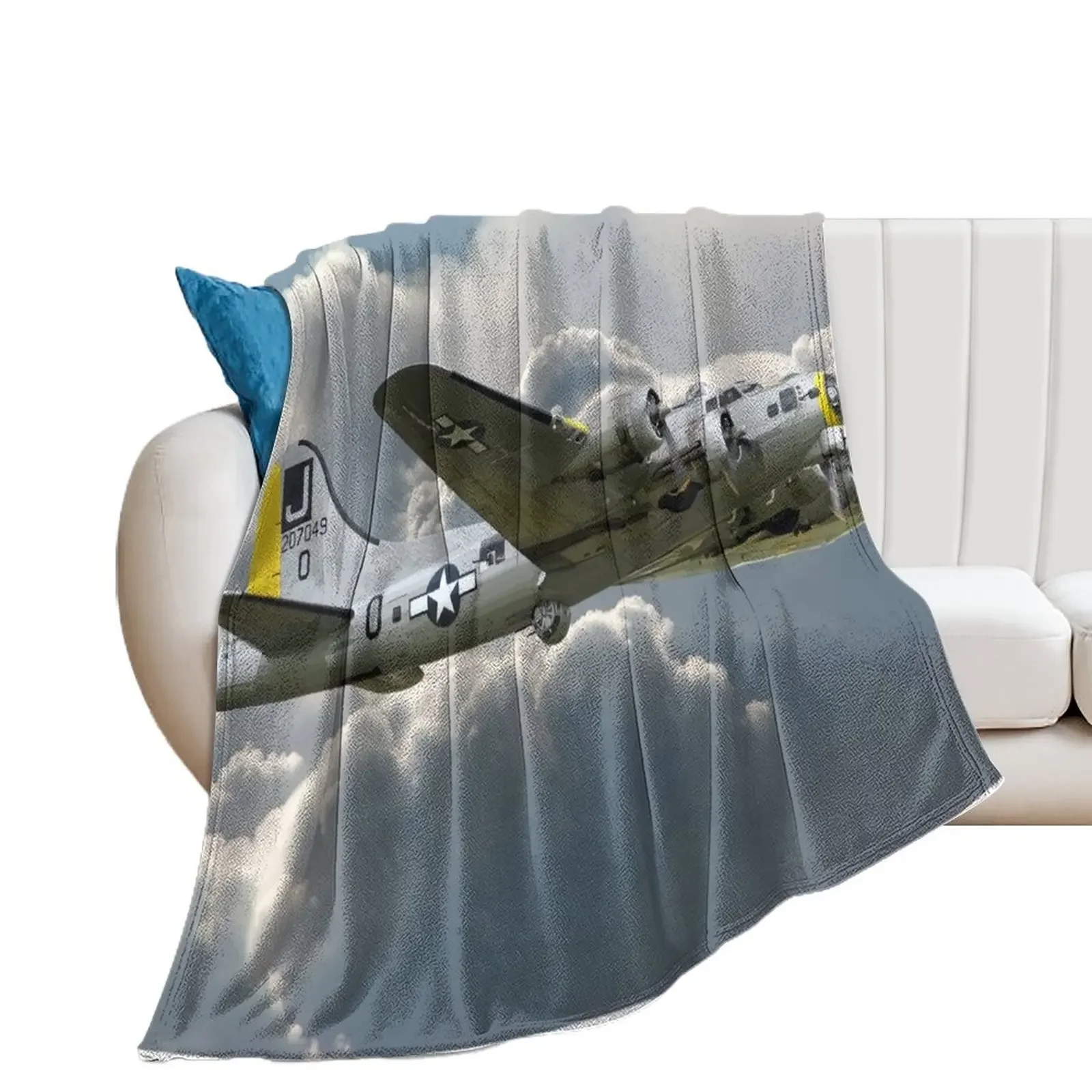 

B-17 Flying Fortress Throw Blanket Decoratives valentine gift ideas Decorative Sofas sofa bed Blankets