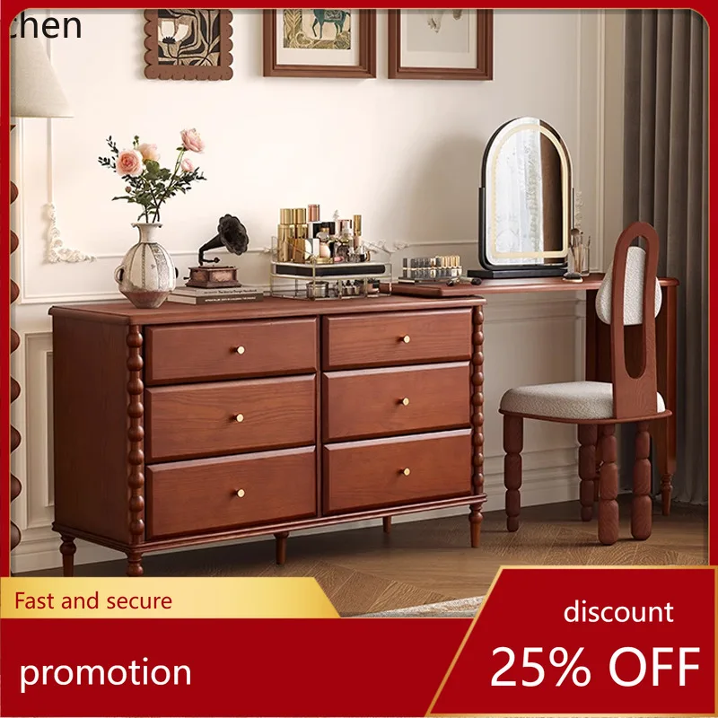 

ZMLVintage Vanity Makeup Table Corner Vanity Cabinet Integrated Solid Wood