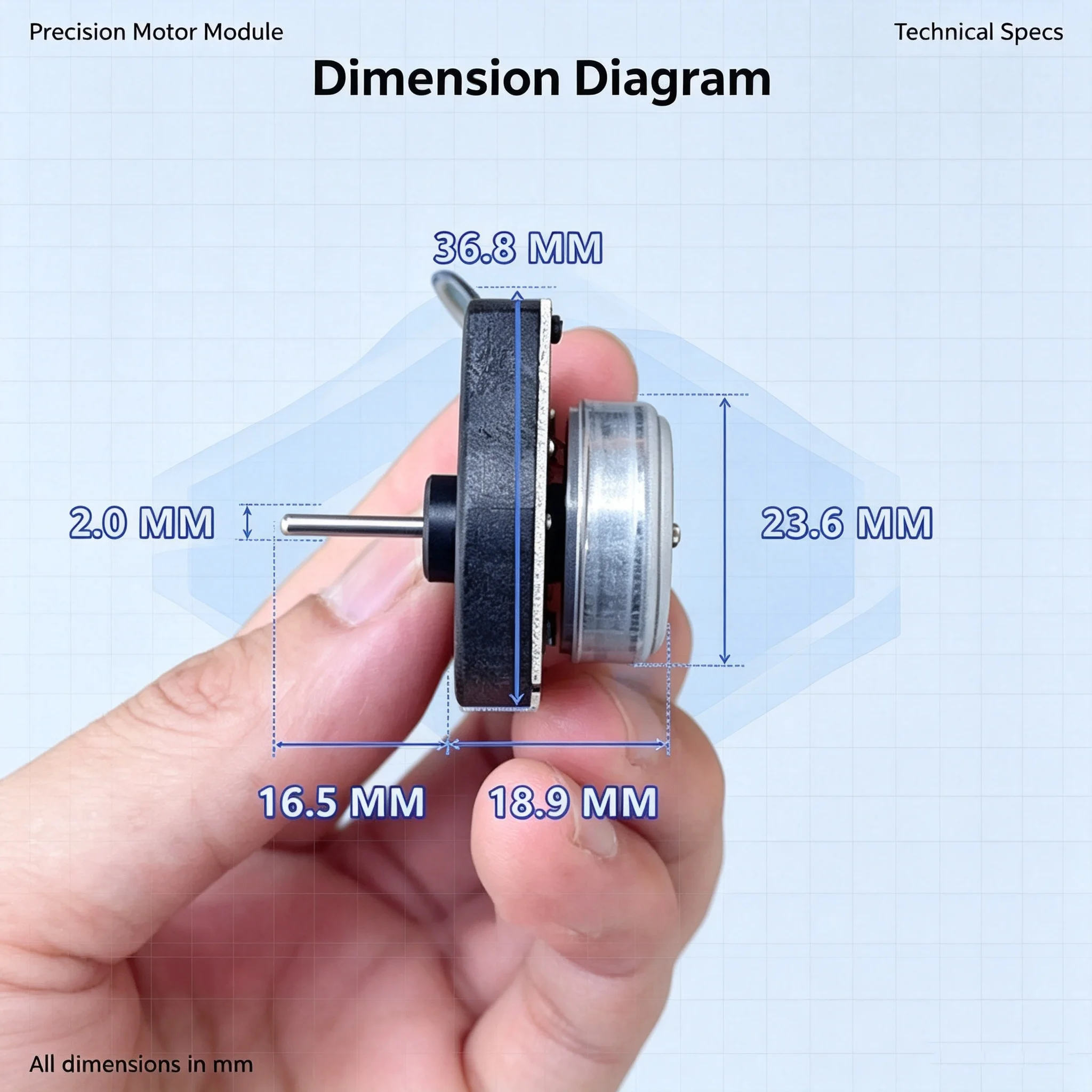Nidec 20N Small DC Brushless Motor 6V-12V 12000RPM High Speed 24mm