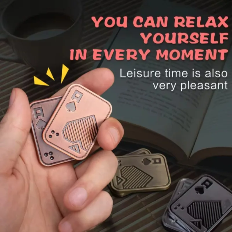 قطعة واحدة من سبينر فيدجيت المعدني، دوار يدوي من الفولاذ المقاوم للصدأ، لعبة تركيز لتخفيف التوتر للبالغين، هدية لعبة الجيب