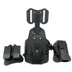 Gun Holster For Beretta PX4 Right Hand Waist Belt Leg Drop Hunting Tactical Double Paddle Mag Pouch Rotates 360 Degrees Polymer