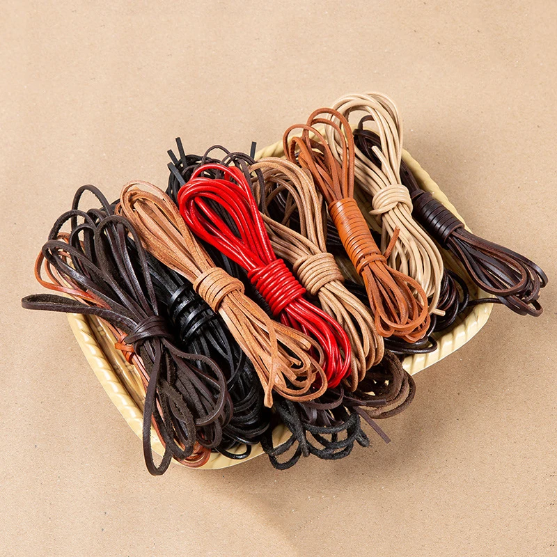 

5m Cow Leather Cords 3mm Round for DIY Craft Handmade Soft Leather String Rope Necklace Bracelets Jewelry Making Accessories