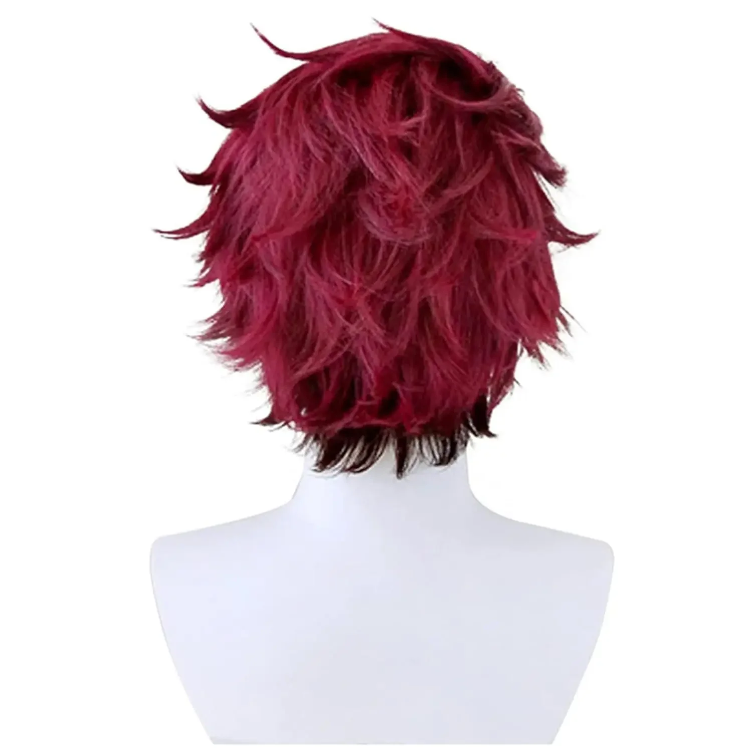 New Kamado Tanjirou Cosplay Wig 32cm Red Brown Wigs For Men Women Cosplay Anime Wig Heat Resistant Synthetic Hair Halloween